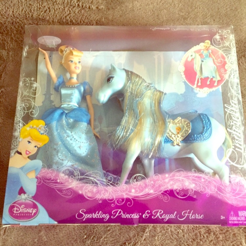 Disney Cinderella Princess & Horse Barbie Doll Set